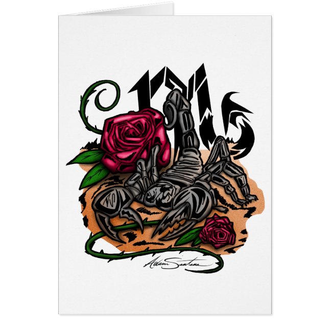 Cartão Escorpião - Zodiac (Frente)