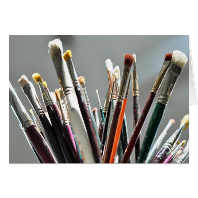 Cartão Escovas de tintas que secam à luz do sol (Frente Horizontal)