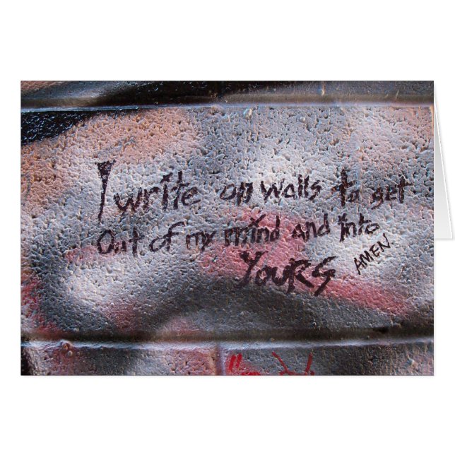 Cartão Escreva em paredes (Frente Horizontal)