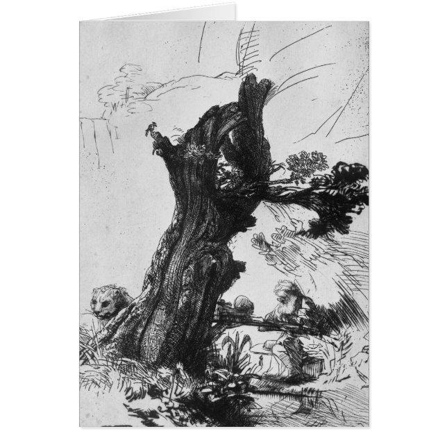 Cartão Escrita de St Jerome, 1648 (Frente)