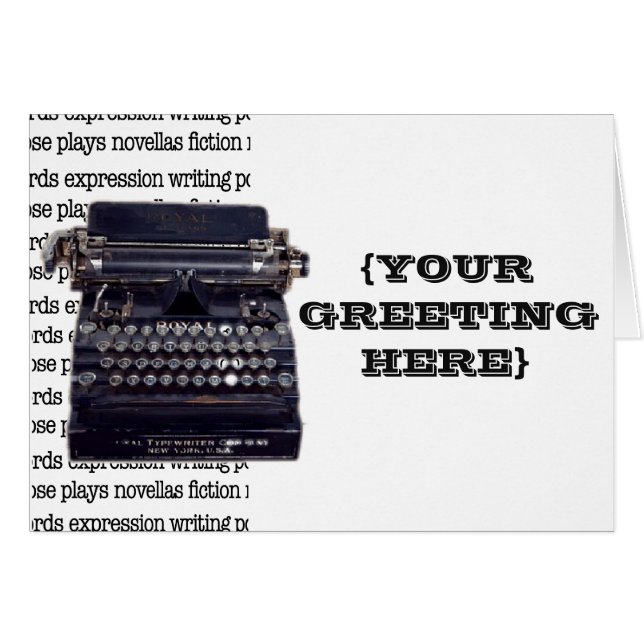 Cartão Escrita Vintage (Frente Horizontal)