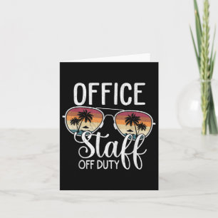 Cartão Escritório De Férias De Verão Funcionarios De Fim 