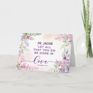 Cartão Escritura de Dia de os namorados Religiosa do Padr