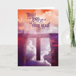 Cartão Escritura de encorajamento religioso de provérbios