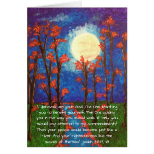 Cartão Escritura de Lua e Rio