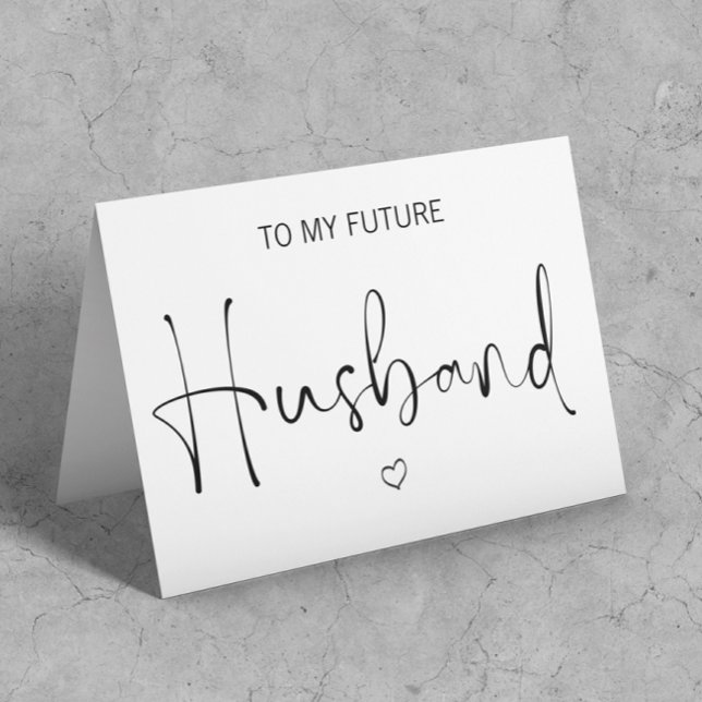 Cartão Escritura para o meu futuro marido casado dobrado (Criador carregado)
