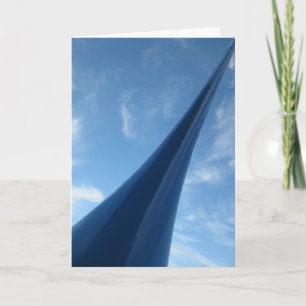 Cartão Escultura Azul Moderna