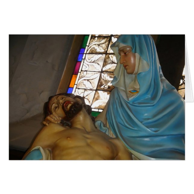 Cartão Escultura do Pieta (Frente Horizontal)