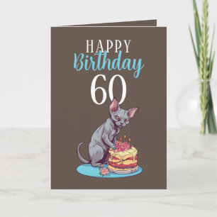 Cartão Escuridão e Esfinge Azul Marido 60º Aniversário