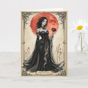 Cartão Escuro Enchantress Halloween Legance Glamor