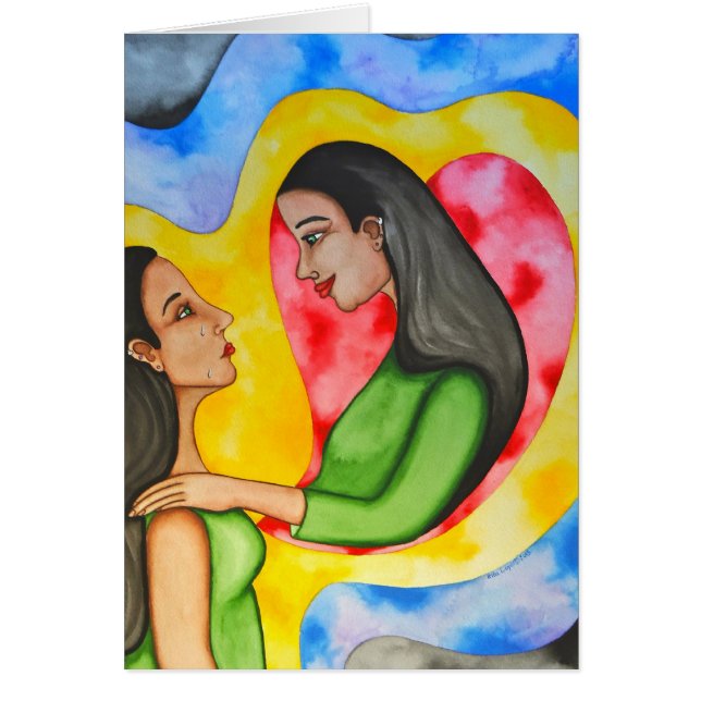 Cartão Escute a voz loving dentro (Frente)