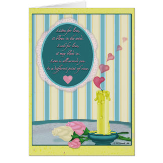 Cartão Escute o amor, ele funde no vento