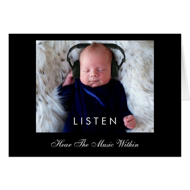 Cartão ESCUTE... Ouça A Música Dentro (Frente Horizontal)