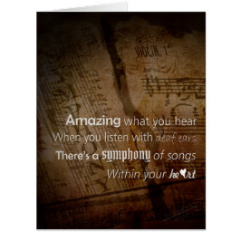 Cartão Escute - Sinfonia do coração
