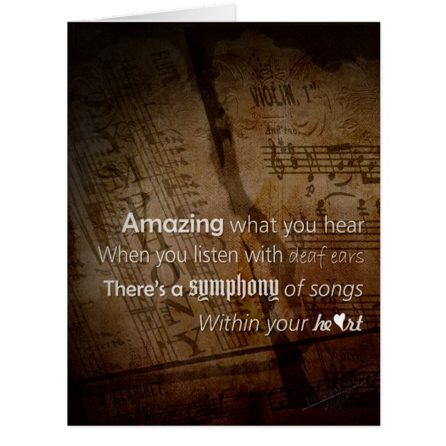 Cartão Escute - Sinfonia do coração (Frente)