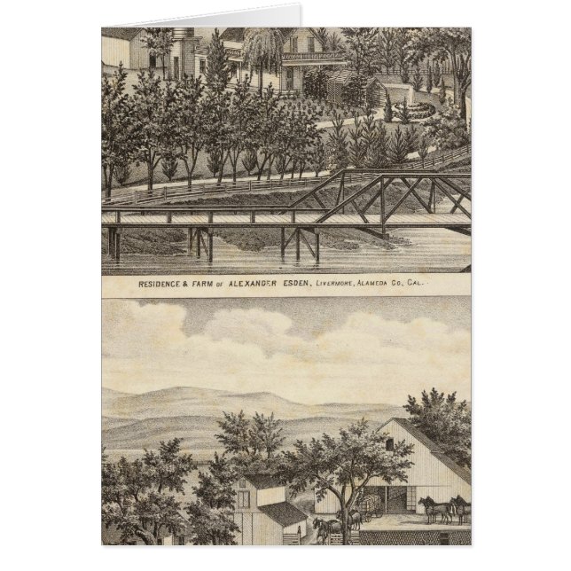 Cartão Esden, residências Clary (Frente)