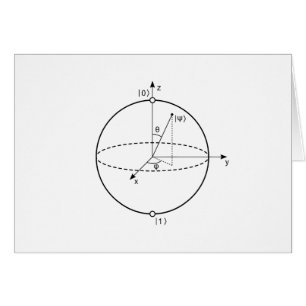 Cartão Esfera de Bloqueio   Física Quântica (Qubit) / Mat