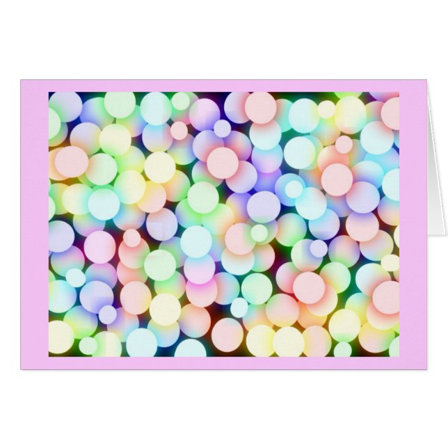 Cartão Esferas coloridas felizes (Frente Horizontal)