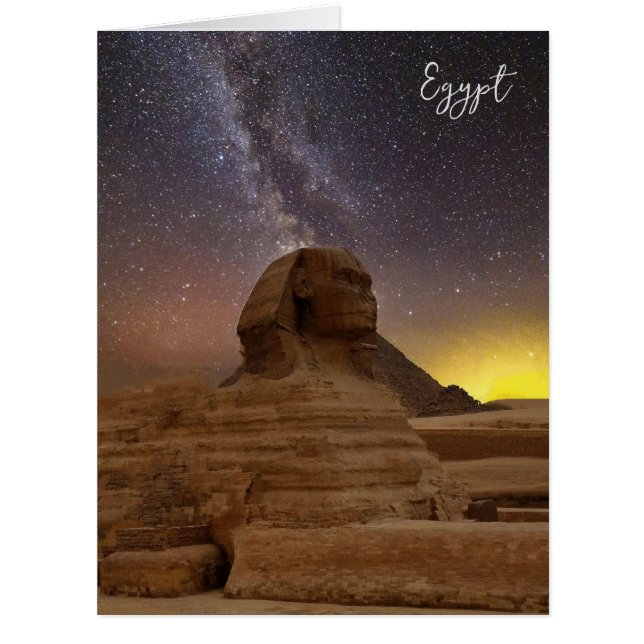 Cartão Esfinge Excelente De Giza (Frente)
