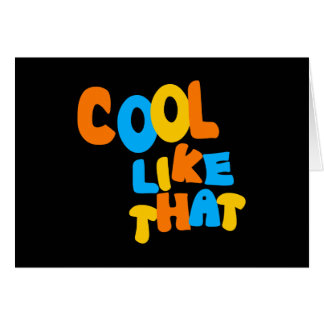 Cartão Esfrie como isso--Alaranjado, azul, e Amarelo-Ouro