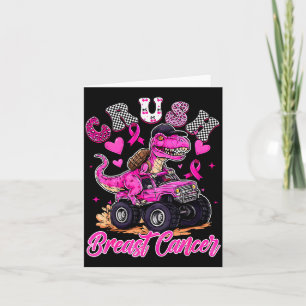 Cartão Esmagar Câncer de Mama Dinossauro T Rex Caminhão M