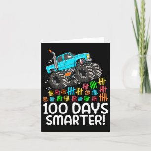 Cartão Esmagei 100 Dias De Caminhão Monstro Da Escola 100