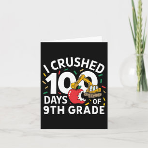 Cartão Esmagei 100 Dias De Construção Da Escola Do 9º Gra