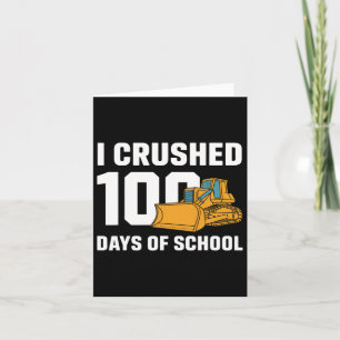 Cartão Esmagei 100 Dias De Meninos Escolares 100º Dia O