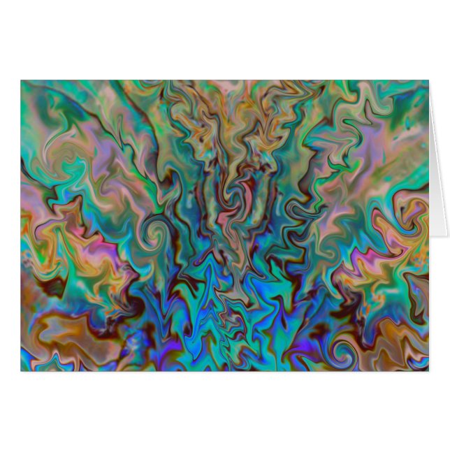 Cartão Esmeralda e rosa (Frente Horizontal)