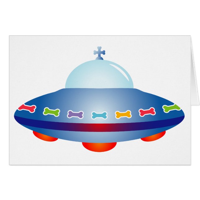 Cartão Espachante de OVNI (Frente Horizontal)