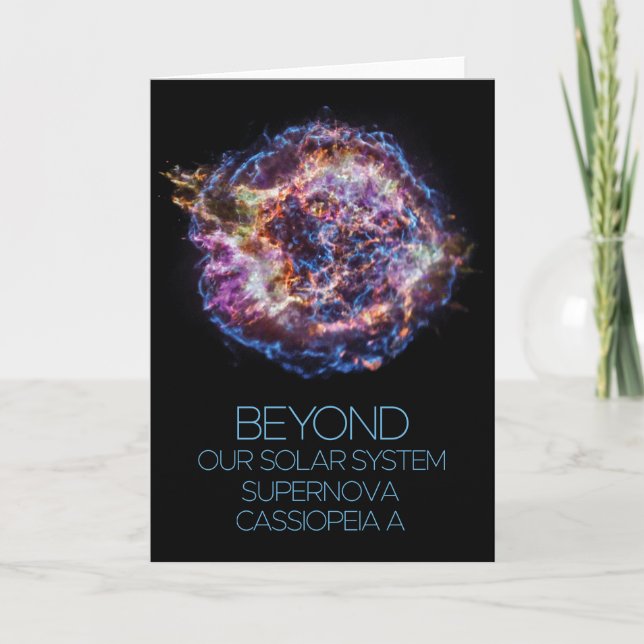 Cartão Espaço Exterior, Cosmos, Supernova Cassiopeia A (Frente)