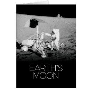 Cartão Espaço Exterior, Galáxia, Sistema Solar, Lua da Te