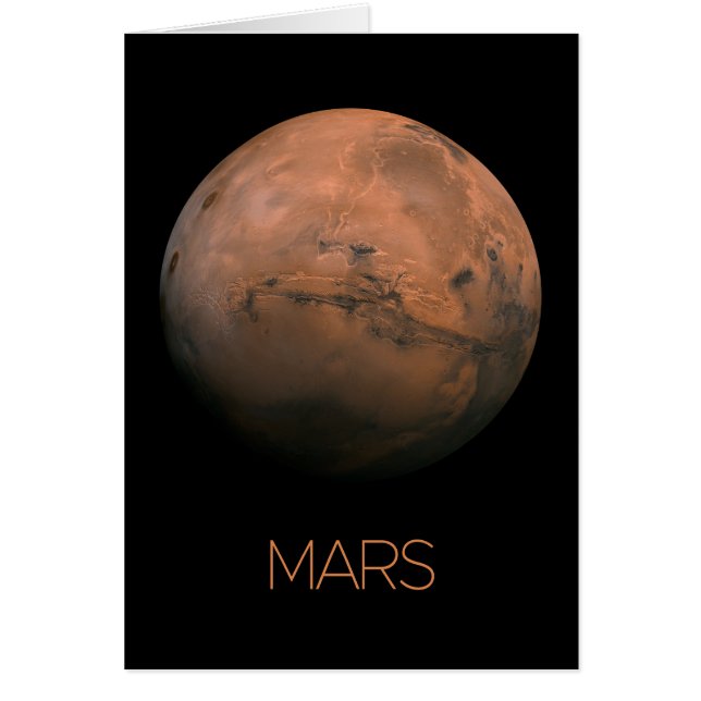 Cartão Espaço Exterior, Galáxia, Sistema Solar, Marte Pla (Frente)