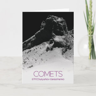 Cartão Espaço Exterior, Sistema Solar, Cosmos, Cometas, 6