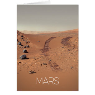 Cartão Espaço Exterior, Sistema Solar, Marte Planeta, Cur