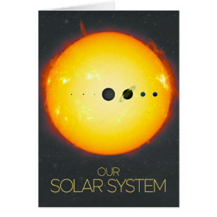 Cartão Espaço Exterior, Sistema Solar, Sol e Planetas