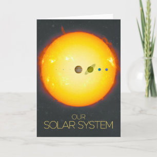 Cartão Espaço Exterior, Sistema Solar, Sol e Planetas