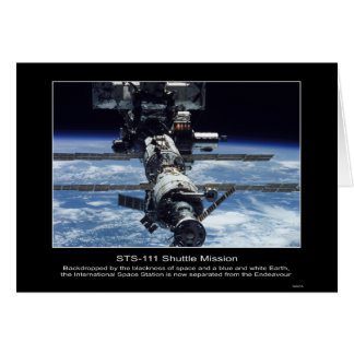 Cartão Espaço internacional Stationview de NASA STS-111