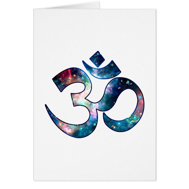 Cartão Espaço OM, Som do Universo, Galáxia, Estrela, Plan (Frente)