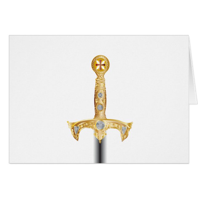 Cartão Espada de um cavaleiro Templar (Frente Horizontal)