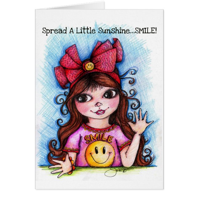 Cartão Espalhe pouca luz do sol! (Frente)