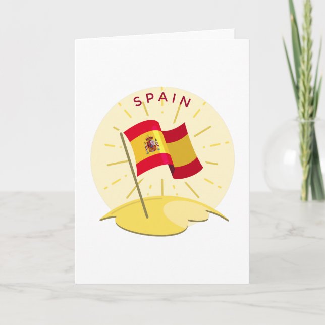 Cartão España espanhola Flag Espanha Sun Viagem Gift (Frente)