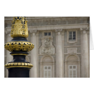 Cartão Espanha, Madrid. Palácio Real, lâmpada ornamentado