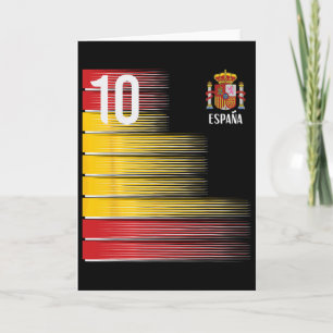 Cartão Espanha Número 10 Espana Futebol Espanhol Homens M