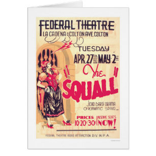 Cartão Espanha romântica do Squall WPA 1937