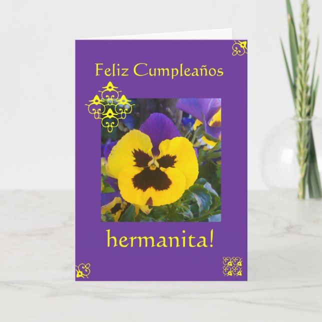 Cartão Espanhol: Cumpleaños! Aniversário (Frente)