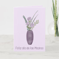 Espanhol Feliz Dia das Mães Roxo Rose Bouquet