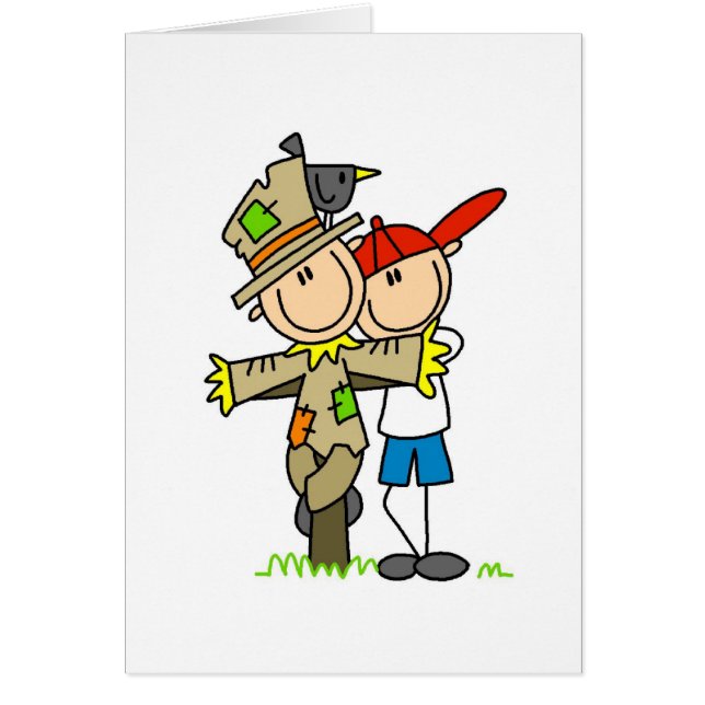 Cartão Espantalho do outono (Frente)