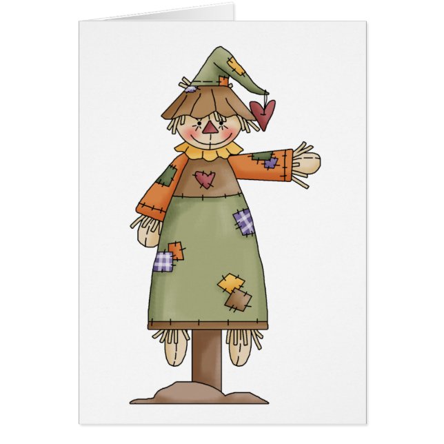 Cartão Espantalhos do outono · Espantalho 8 (Frente)