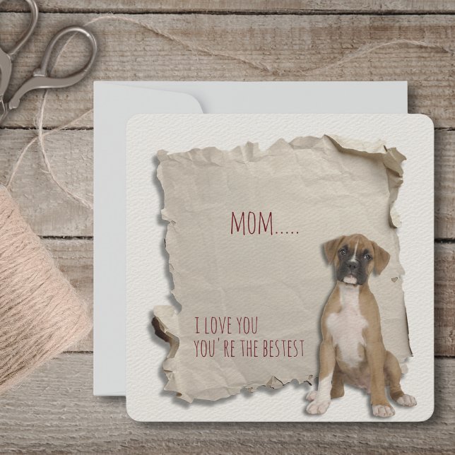 Cartão especial da mãe boxer (Mothers Day is a great time to show mom how special she is, but any day is a day to say I love you!)